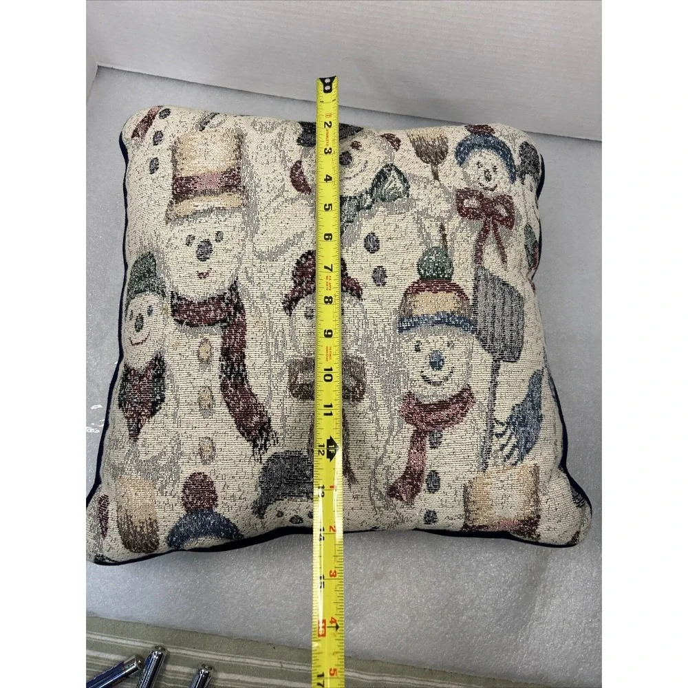 Fashion Throw Pillow  Christmas Holiday Snowman Winter Decor